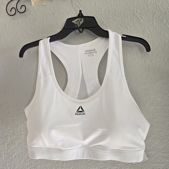 Reebok Women's Classic White Sports Bra - Picture 1 of 5